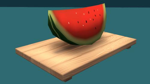 low poly watermelon preview image